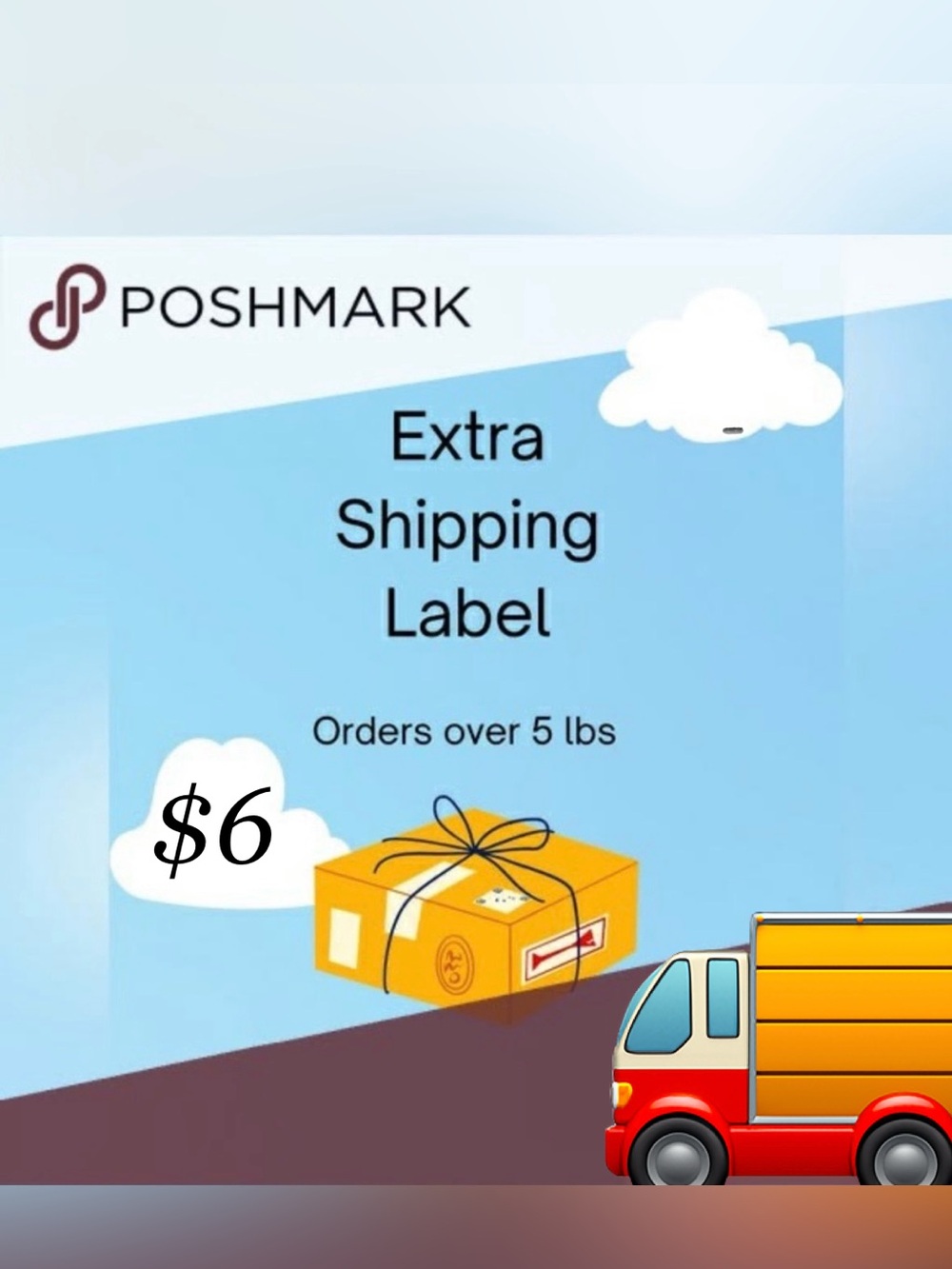 Extra Shipping Label - Yellow Package Graphic